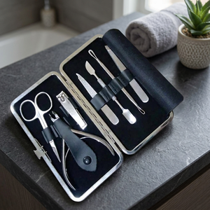 Kit de manucure professionnel en acier inoxydable écologique ASAP avec coupe-ongles 7-en-1, ensemble personnalisable de 7 outils de soin des ongles - Product Image 4