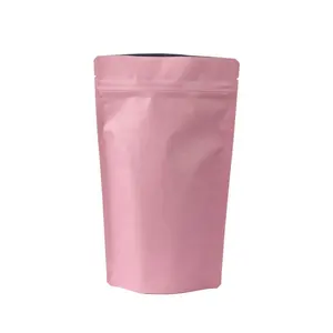 Benutzer definierte Reiß verschluss Tasche Schloss Tasche rosa Stand beutel für Kaffeebohnen Snack Powder Dry
