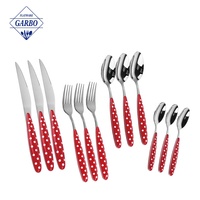 Offre Spéciale Brésil : Ensemble de Couverts 6 Pièces en Acier Inoxydable Argenté (Couteau, Fourchette, Cuillère) et Cadeaux Promotionnels en Plastique PS Coloré