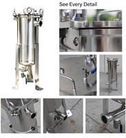 Boîtier de filtre à sac en acier inoxydable 304/316 CR25 0,25 mètre carré pour filtration chimique