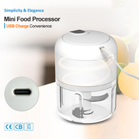 Hachoir à ail électrique multifonction portable FP106, batteur rechargeable, coupe-légumes, coupe-oignon, mini hachoir/robot culinaire