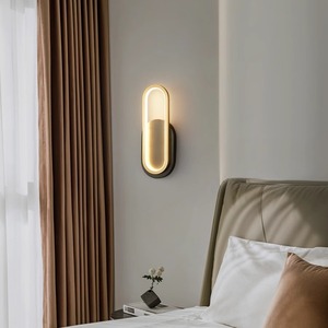 Copper Wall <b>Lamp</b> Modern Minimalist Bedroom <b>Bedside</b> Light LED <b>Touch</b> Control 20cm 31cm For Living Room Corridor - Product Image 1