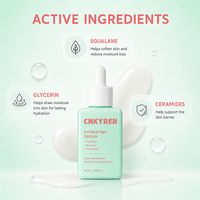 Sérum hydratant au squalane, à la glycérine et aux céramides, sérum hydratant pour le visage, fabricant OEM ODM en marque privée