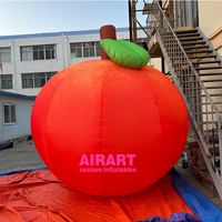Modèle de pêche géante gonflable de 3 m, fruits gonflables personnalisés pour la publicité de festival, à vendre
