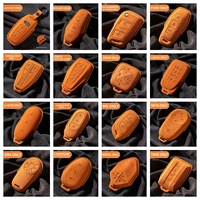 Étui de clé de voiture en daim BLA populaire pour Abarth 500C/595C/695C & 124 Spider, personnalisable, résistant aux rayures, confortable et pratique