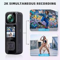 Nueva Cámara de Acción Mini Vlog 4K con Pantalla Táctil Personalizada, WiFi, Visión Nocturna, Videocámara Deportiva de Bolsillo, Cámara Portátil para Vlogging Q2
