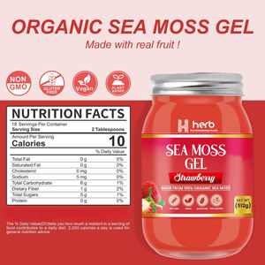 Marque distributeur OEM/ODM Mousse de mer d'Irlande gommeuse à base de plantes bio pour adultes 60 unités - Product Image 2