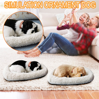 Jouet en peluche réaliste qui respire, chat en peluche, chien en peluche