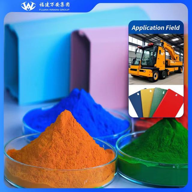 Electrostatic Thermosetting Polyester Metal Powder Coating Paint Spray WANAN Black for Furniture Car Boat High Temperature