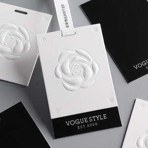 Bán buôn biểu tượng tùy chỉnh may treo thẻ thân thiện với môi UV in đặc biệt áp lực giấy in ấn Swinging hangtags - Product Image 5