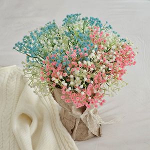 Artificial Baby's Breath Flowers Plastic Single <b>Branch</b> White Pink Yellow <b>Light</b> Blue Rose Red Purple Wedding Decoration - Product Image 3