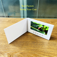 Haute qualité personnalisé affaires cadeau personnel invitation de mariage écran LCD livre vidéo carte de voeux 7 pouces IPS vidéo Brochure