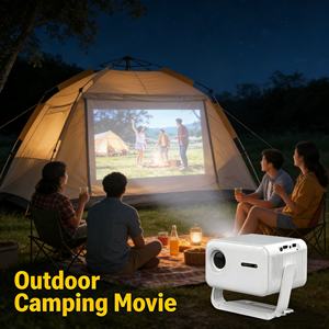 Projecteur portable sans fil WiFi BT 1080P Projecteur intelligent Android pour l'extérieur et la chambre à coucher Projection d'écran géant - Product Image 5