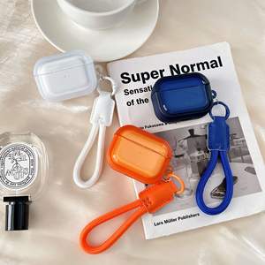 เหมาะสำหรับเคสป้องกันหูฟังแอปเปิ้ลแอร์พอดโปร 3 กรอบสีทึบโปร่งใส เคสหูฟังแบบนุ่มป้องกันการตกกระแทกแบบเต็มรูปแบบ - Product Image 2