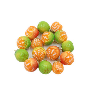 Suministro de fábrica: Nuevas 15 tachuelas de plástico naranja para manualidades, estilo académico, decorativas para pizarras y periódicos, con forma de fruta, venta al por mayor desde China. - Product Image 5