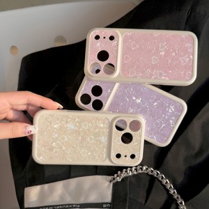 Fashion Shell pattern Laser glitter love Mobile phone <b>case</b> for <b>iPhone</b> 17 16 15 14 pro max IMD Colorful shimmering cover back - Product Image 4