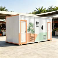 Toilettes mobiles préfabriquées haut de gamme, toilettes publiques personnalisées, acier galvanisé, alliage d'aluminium, design moderne, toilettes extérieures
