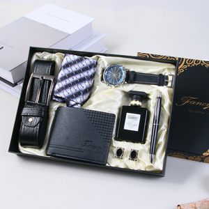 Elegante Set Regalo per <span class=keywords><strong>Uomo</strong></span> con Logo Personalizzato, Multiuso, in Pelle, Confezione Regalo per <span class=keywords><strong>San</strong></span> <span class=keywords><strong>Valentino</strong></span>, Set di Orologi - Product Image 3