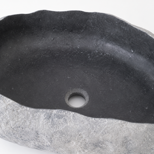 Poulars En gros Lavabo mural de luxe en pierre naturelle et pierre artificielle, type socle, en marbre Ink Jade - Product Image 4