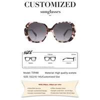 Lunettes de soleil en acétate faites à la main, protection UV400, design géométrique, style rétro, pour femmes, stock disponible, logo personnalisé pour un usage quotidien