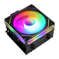 QiuzAim tour d'ordinateur 4 Tube de cuivre 12e génération 1700CPU dissipateur de chaleur 4 broches PWM lampe CPU ventilateur 12cm refroidi par Air 1151