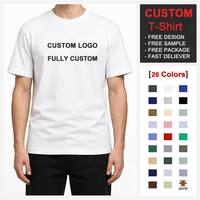 Kaos Pria 230GSM Katun Murni Custom, Berat, Kerah Bulat, Lengan Pendek, Polos, Sablon Logo, Streetwear, Promosi