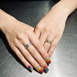 Ringe aus Titanstahl, farbbeständig, mit gravierten Koranversen, Friedensring, von Allah gesegnet - Product Image 4