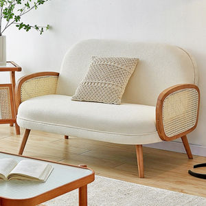 <span class=keywords><strong>Poltrona</strong></span> Lounge in Rattan Nordico, Sedia Decorativa in Legno Massello, <span class=keywords><strong>Poltrona</strong></span> Intrecciata a Mano per Soggiorno o Balcone - Product Image 6