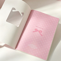 Großhandel Rosa Schleife Ausgestanztes Genähtes Papier-Notizbuch 16K Niedliches Mädchenhaftes Tagebuch Schüler-Schreibwaren Geschenk