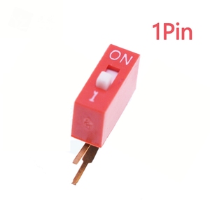 Commutateur DIP à angle droit avec pas de 2,54 mm |   Interrupteur à code rouge 1-12 positions |   Connecteur à broches courbées pour montage sur circuit imprimé |   Type à angle droit traversant - Product Image 6