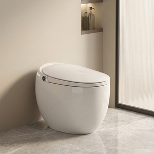 Toilette Intelligente Domestique Entièrement Automatique Multifonctionnelle avec Design en Forme d'Œuf, Sans Réservoir, à Siphon en S, et Télécommande - Product Image 2