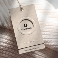 Étiquettes volantes durables en coton double carton personnalisées avec logo imprimé Étiquettes volantes en relief Billets Swing de marque