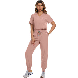 42122 Uniformes médicaux tissés OEM |   Ensemble de blouses médicales unisexes personnalisables à manches courtes, séchage rapide, plusieurs poches, coupe ergonomique pour - Product Image 4