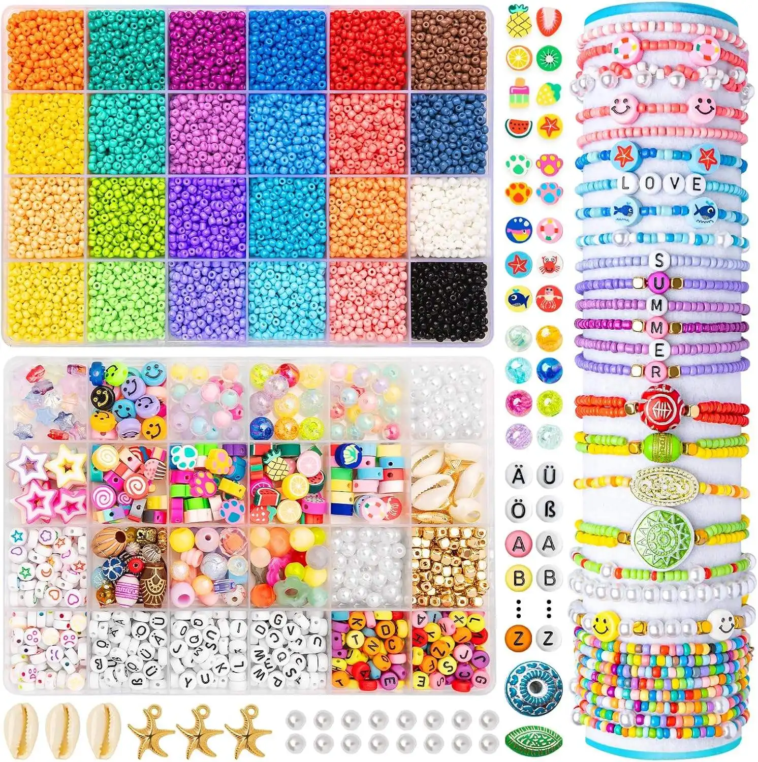 14000 pezzi 24 colori 3mm perle di vetro Pony ciondolo perline per gioielli fai da te bracciali collane anelli fare regali di compleanno