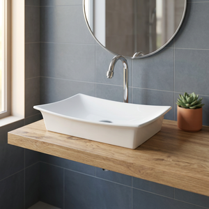 Lavabo de table au design moderne, prix de gros, diverses formes, lavabo en céramique artistique, lavabo à poser sur table - Product Image 2