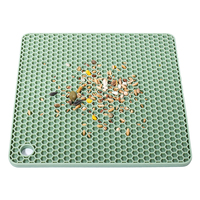 Gamelle anti-étouffement et anti-renversement pour oiseaux, mangeoire de forrage pour perroquets, tapis d'alimentation lente pour bridons