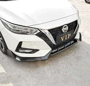 ชุดแต่งรอบคันสำหรับ Nissan Sylphy 2020 สปลิตเตอร์กันชนหน้าลายคาร์บอนไฟเบอร์ สไตล์สปอร์ต ฝาครอบกันชนหน้า ดิฟฟิวเซอร์ อุปกรณ์ตกแต่งรถยนต์ - Product Image 2