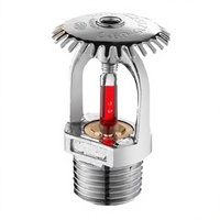 Tête de sprinkler verticale TLD, sprinkler à réponse rapide en laiton pour la lutte contre les incendies dans les bâtiments commerciaux