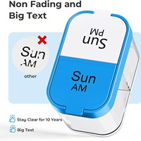 Boîte à pilules portable grande capacité en plastique PP coloré à 14 compartiments, organisateur hebdomadaire de comprimés détachable, personnalisable avec logo, mini
