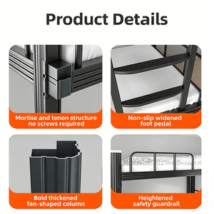 High Stability Metal Bunk Bed for Bedroom Sturdy Steel Loft Bunk Bed with Safety Guardrail KnockDown Structure for Easy Assembly - Product Image 3