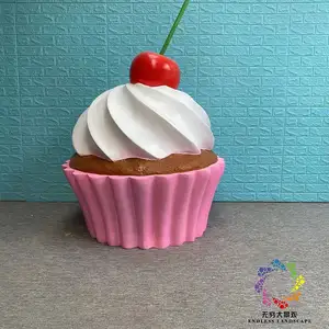 Dev dondurma koni, şeker, çörekler, cupcake heykeli dekorasyon özel fiberglas heykel reçine sanat ve koleksiyon CN;SHN