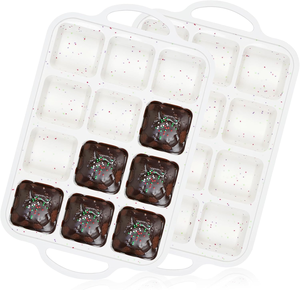MUYULINS Factory 12-cup LFGB non-stick BPA Free metal reinforced frame square <b>silicone</b> cake pan American muffin tray <b>baking</b> - Product Image 1