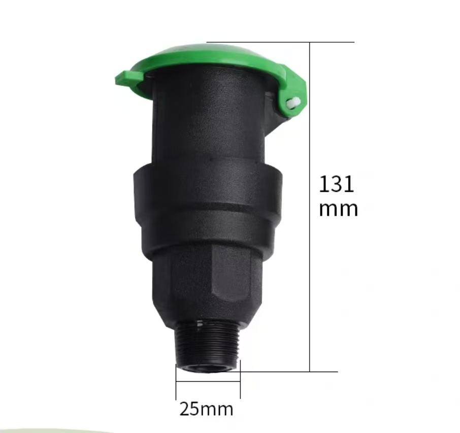 Corps de vanne en plastique noir de 3/4 pouces