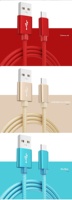 Câble de données tressé en nylon pour Android Type-C à charge rapide avec Micro-USB pour téléphones mobiles prenant en charge le transfert de données