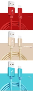 Cable de Datos de Carga Rápida Tipo-C para Android, con Trenzado de Nailon y Micro-USB, para Teléfonos Móviles que Admiten Transferencia de Datos - Product Image 5