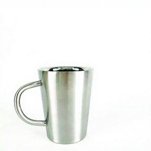 Taza de café simple de doble pared para acampar, taza de café cónica de doble pared, acero inoxidable, viaje, precio al por mayor - Product Image 1