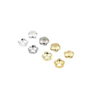 4mm plum blossom shaped flower <b>holder</b>, 14k gold flower <b>holder</b>, small pearl flower <b>hat</b> base <b>holder</b>, DIY pearl <b>holder</b>, jewelry - Product Image 5