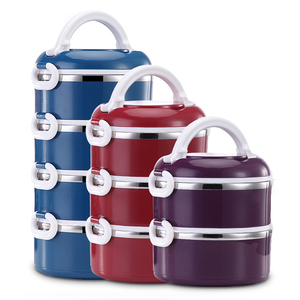Haute Qualité En Acier Inoxydable Boîte <span class=keywords><strong>À</strong></span> Lunch Bento Boîte <span class=keywords><strong>à</strong></span> Lunch Sous Vide 1 <span class=keywords><strong>à</strong></span> <span class=keywords><strong>4</strong></span> couches avec Étanche couverture - Product Image 1