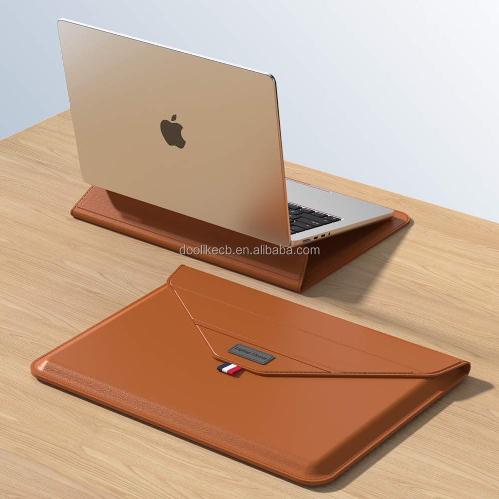 in PU Leather Laptop Sleeve Bag for Macbook Protection