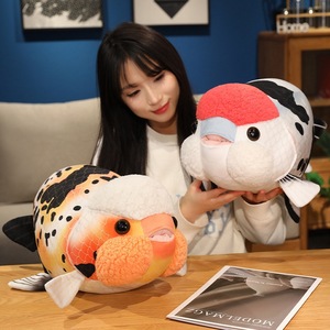 Jouets en peluche Poisson Rouge de simulation, adorables et apaisants, modèles Poisson Ranchu Noir, animaux en peluche, animaux nageurs, mascottes, coussins décoratifs, cadeau - Product Image 2